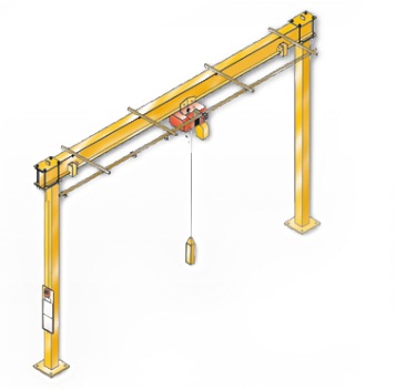 Design Monorail Fabrikasi Konstruksi Hoist Crane Lift