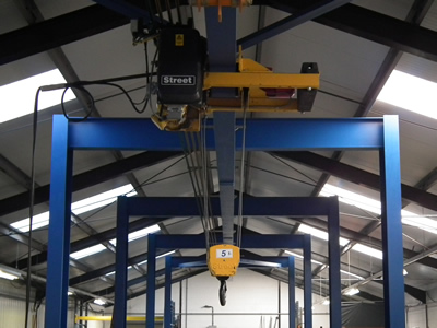 Monorail Citra Raya Crenindo Hoist Crane Lift Surabaya